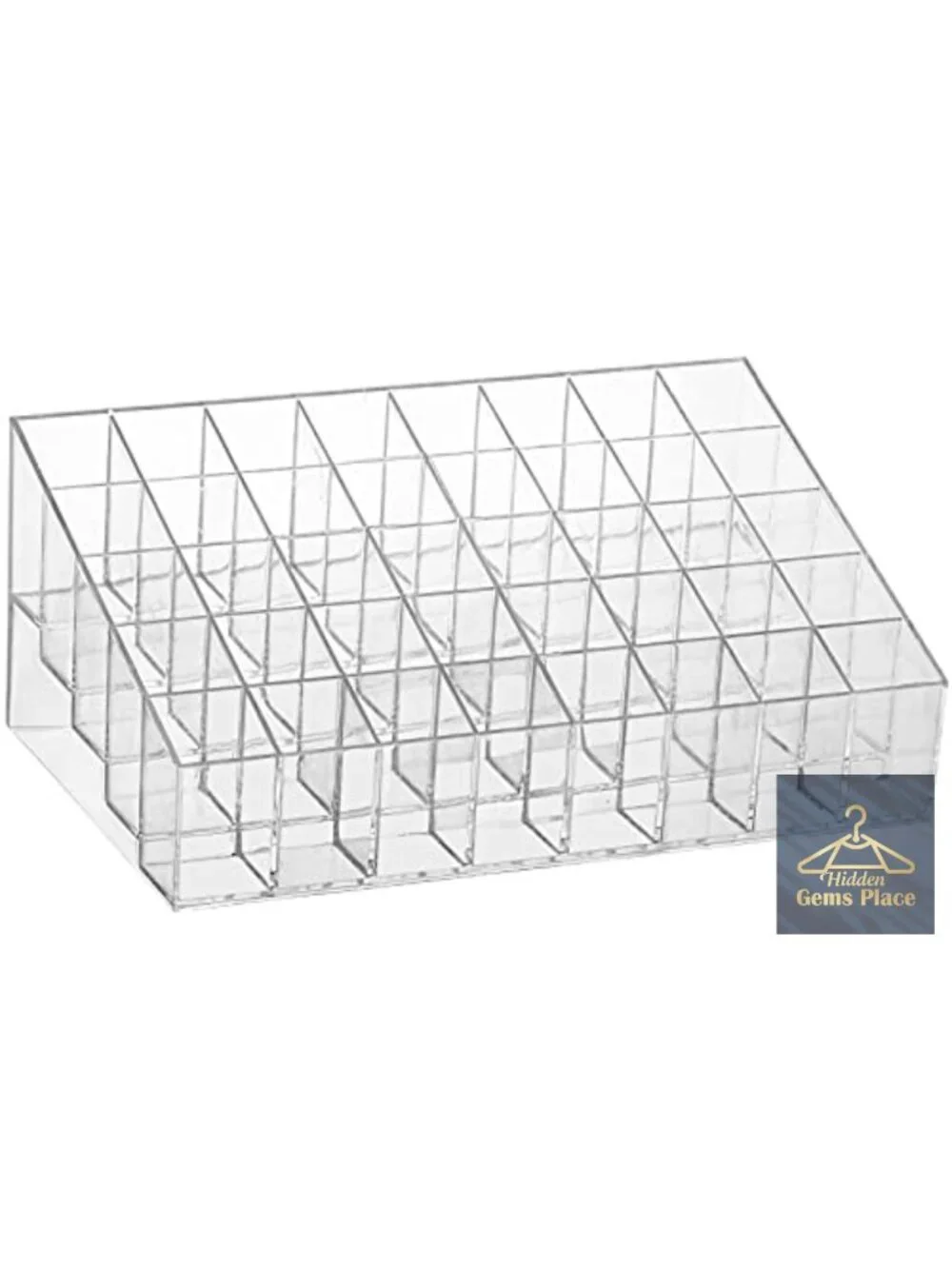 Clear Acrylic 40 Grid Lipstick Holder Organizer Display Case for Makeup Storage